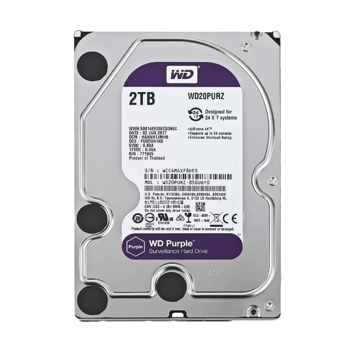 2Tb_Жесткий диск Western Digital Purple WD20PURZ гарантия 6 месяцев