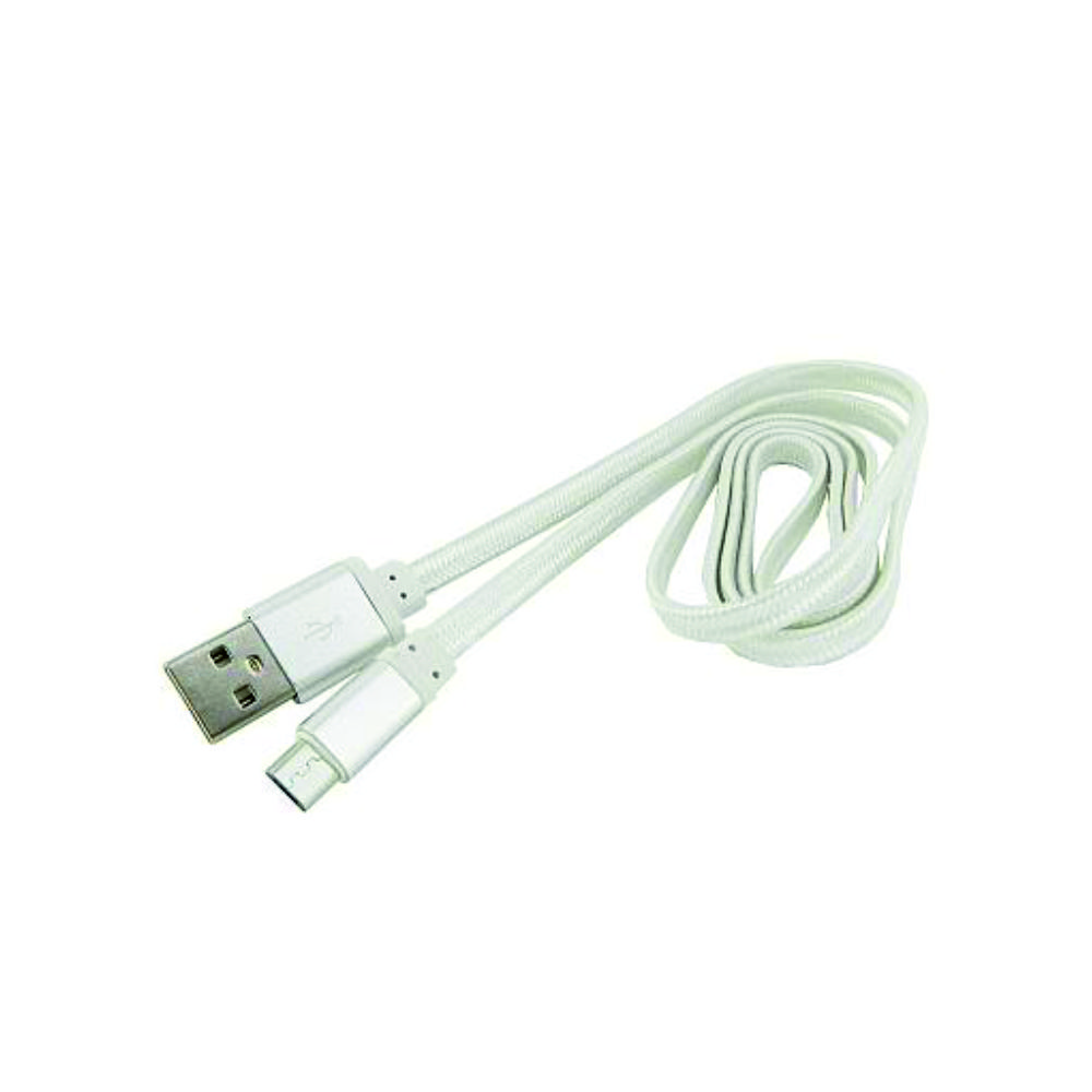Шнур USB-microUSB 1 м (черный, белый)