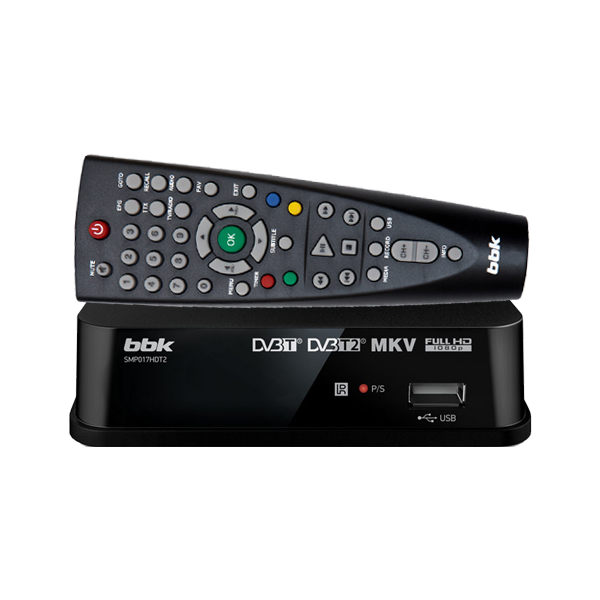 Приемник (ресивер) цифровой эфирный (приставка) DVB-T2 BBK SMP017HDT2