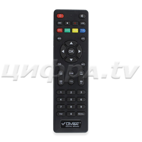Пульт ДУ DiVisat HOBBIT BOX III ic DVB-T2 ( BAIKAL HD981)