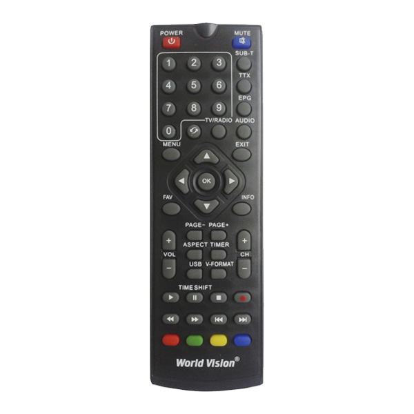 Пульт ДУ World Vision WV T56, T36, TESLER DSR-590I T59/ T59D/ T126/ DVB-T2 SELENGA T50 