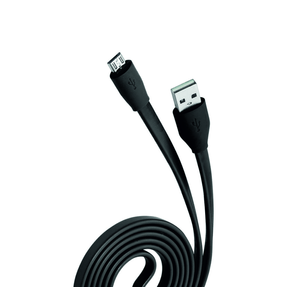 Шнур USB-microUSB 2 м (черный, белый)