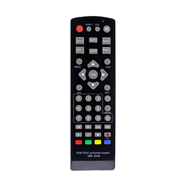 Пульт ДУ Huayu для приставок DVB-T2 универсальный для разных моделей ver.2024