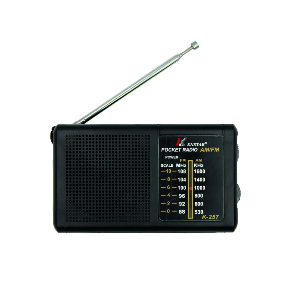 Радиоприемник Knstar K-257 (черный, питание - батарейки 2хAA)