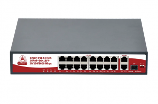 Sarmatt SR-PS1621GBL - 18 портовый неуправляемый РоЕ коммутатор