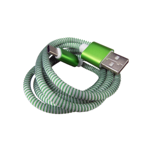 Шнур USB Type C 1 м, зеленый, WS020