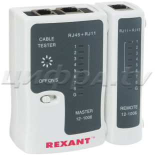 Тестер кабеля RJ-45+RJ-11 Rexant