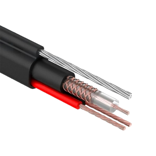Кабель для видеонаблюдения КВК-П 2х0.75мм (12V) черный (ГОСТ)