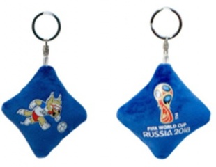 Плюшевый брелок-подушечка с термопринтом Zabivaka Neck-Ball 6*6 на карте FIFA-2018